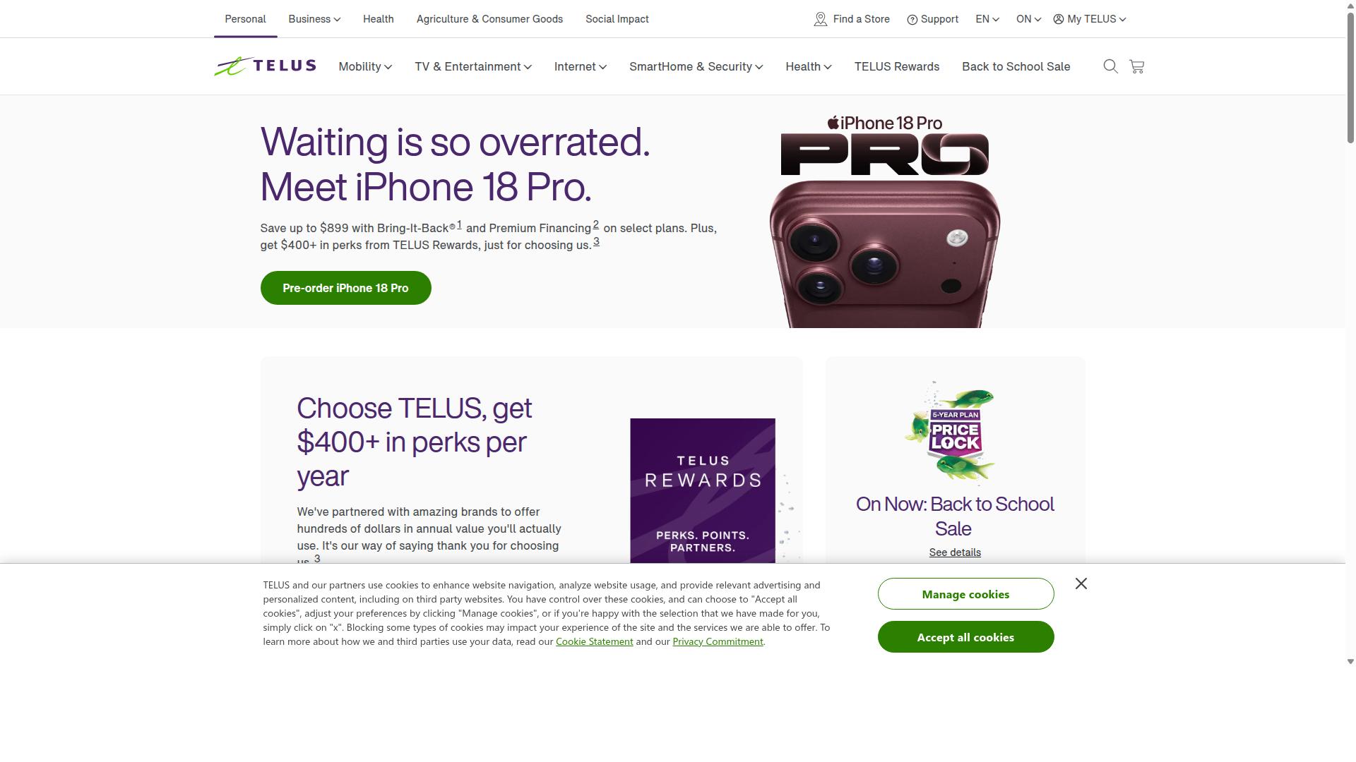 Telus Corporation website